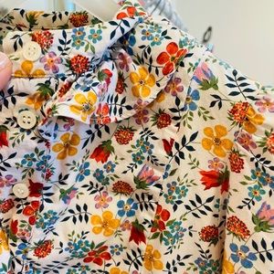 A.P.C  cotton dress with flowers pattern   SIZE FR 34